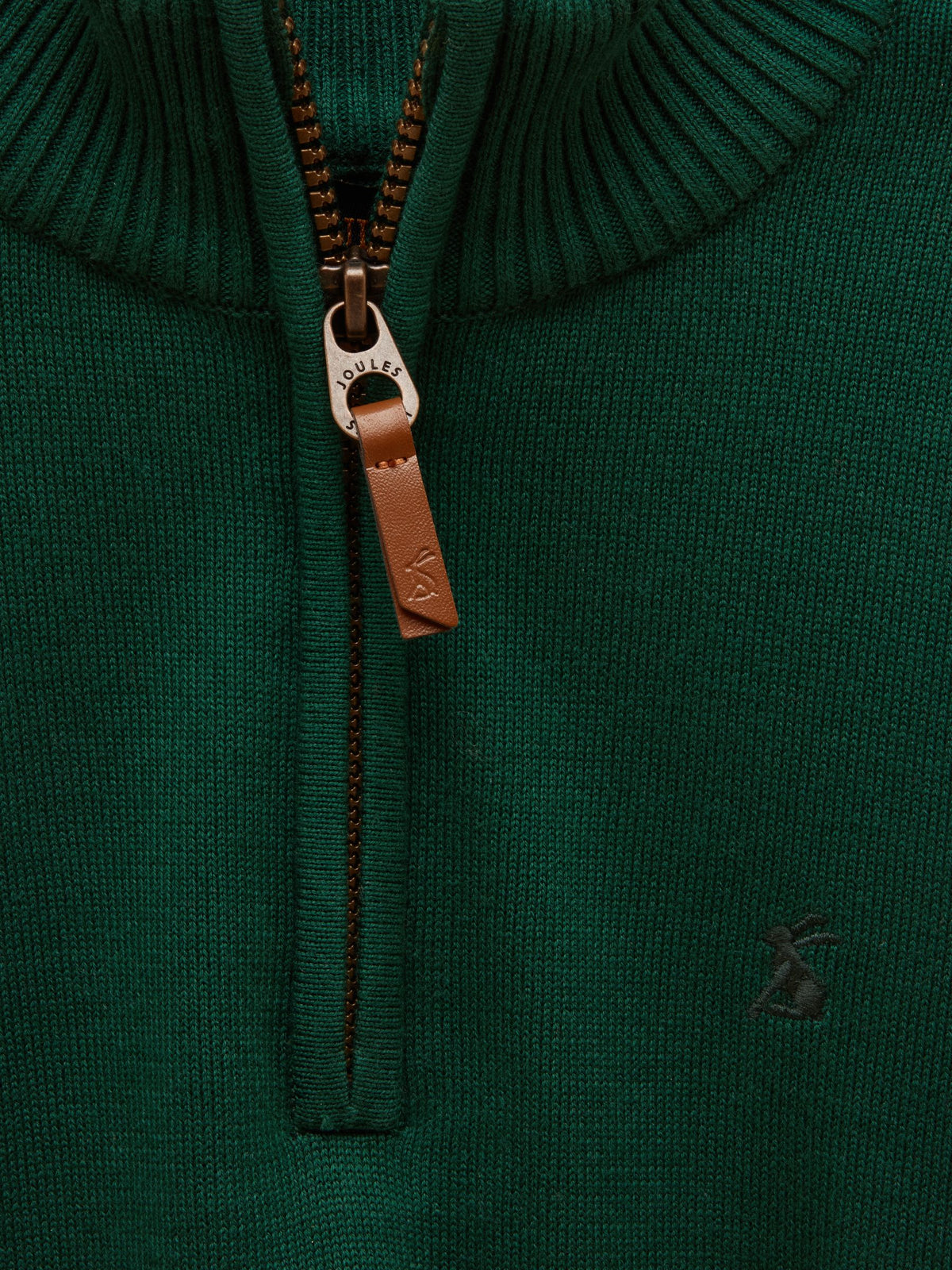 Knit Quarter Zip Jumper - Green