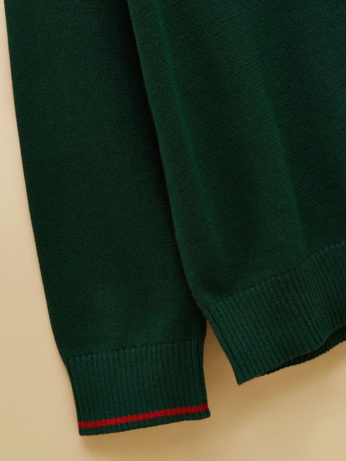 Knit Quarter Zip Jumper - Green