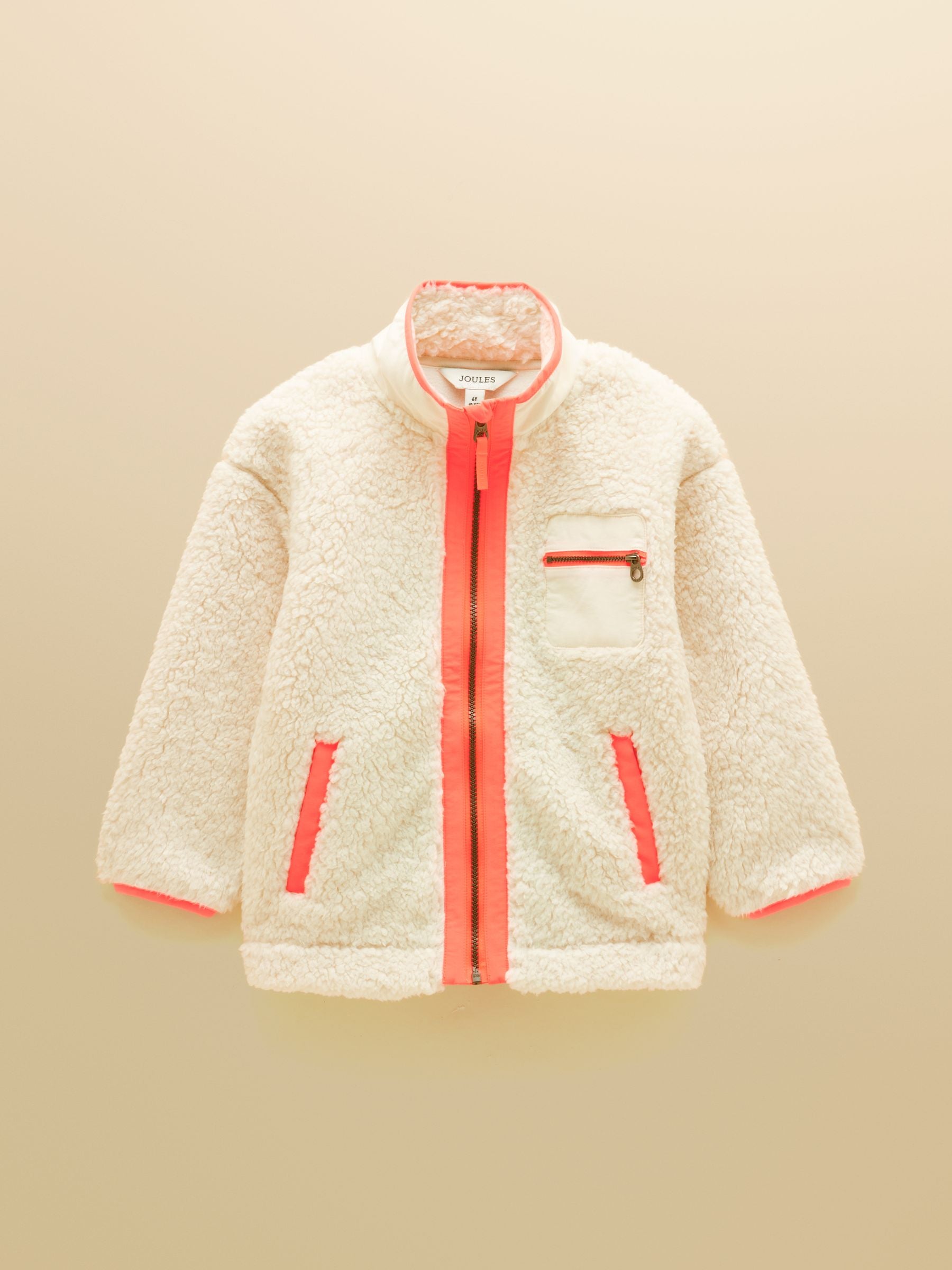 Girls' Tilly Cream Zip Through Fleece