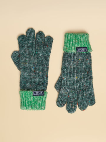 Colourblock Green Gloves