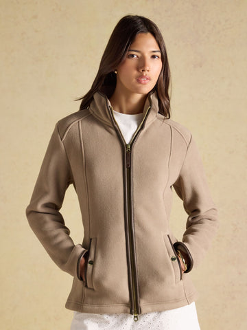 Heritage Mink Brown Regular Zip Up Polar Fleece