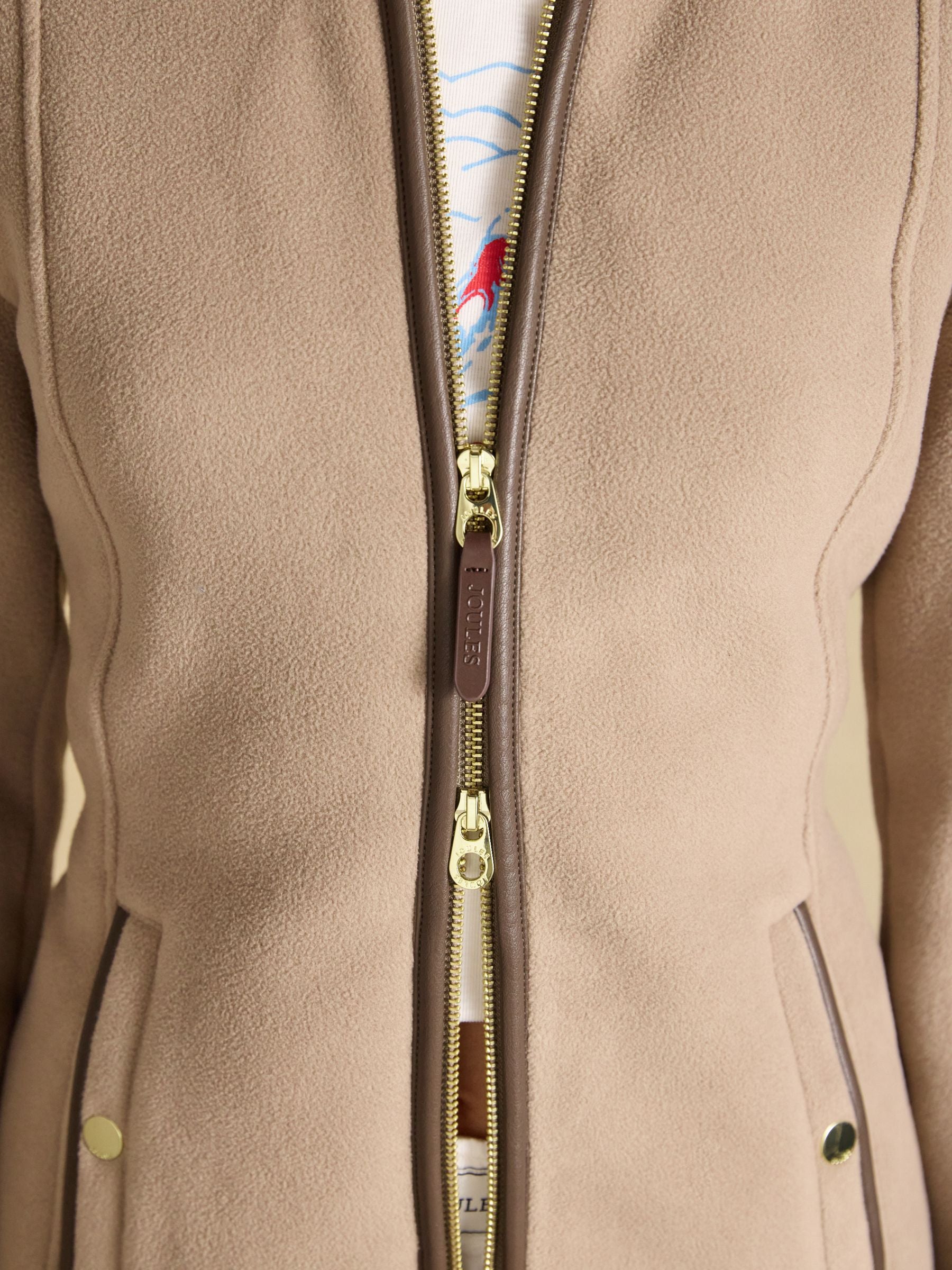 Heritage Mink Brown Regular Zip Up Polar Fleece