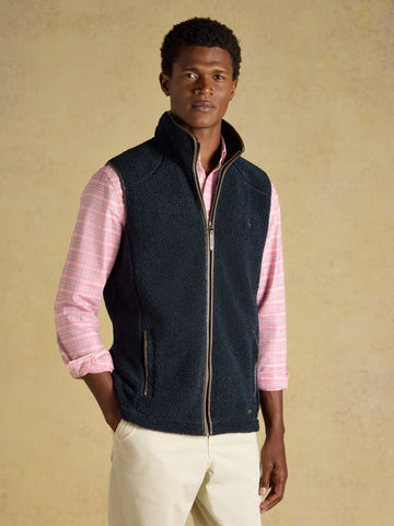 Heritage Borg Fleece Gilet - Navy