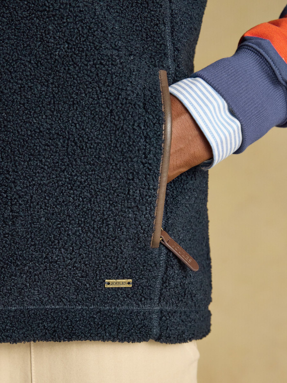 Heritage Borg Fleece Gilet - Navy