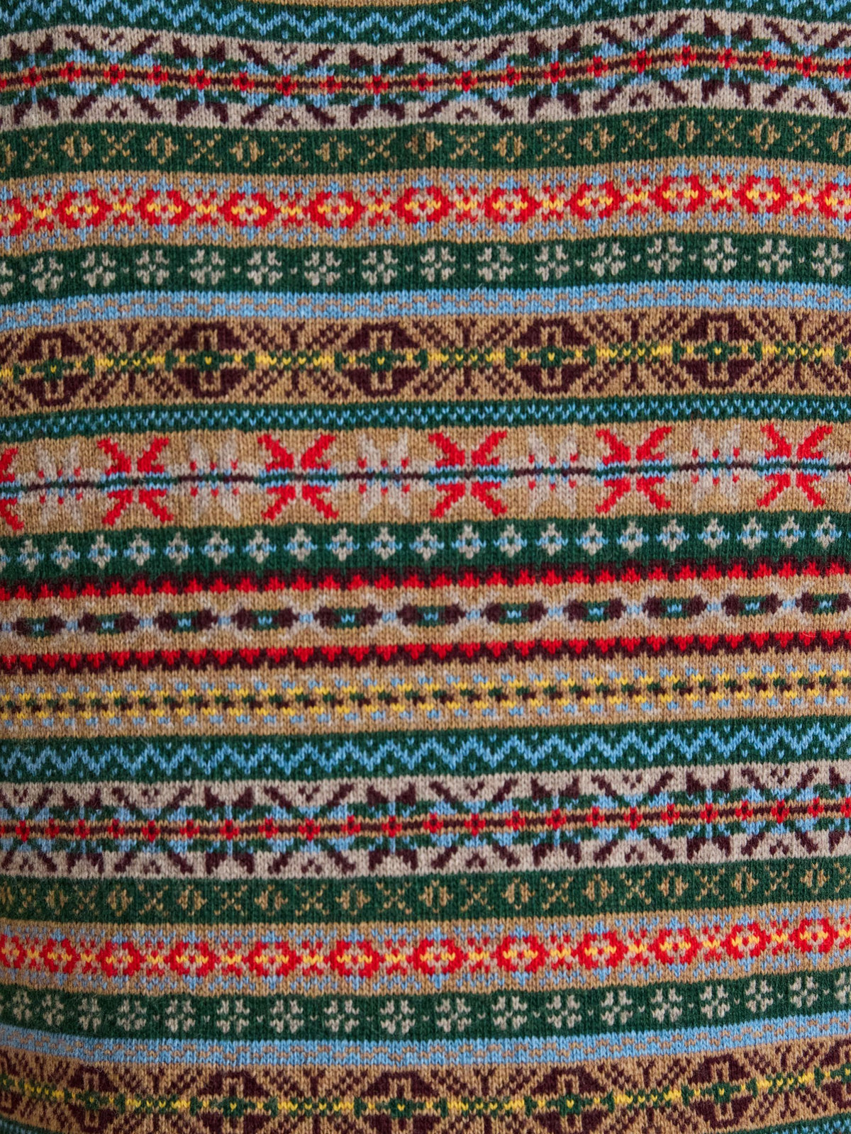 Wool Rich Fair Isle Quarter Zip Jumper - Multi