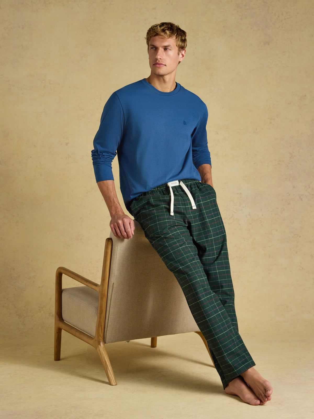 Flannel Pyjama Bottoms - Burgundy Red Check