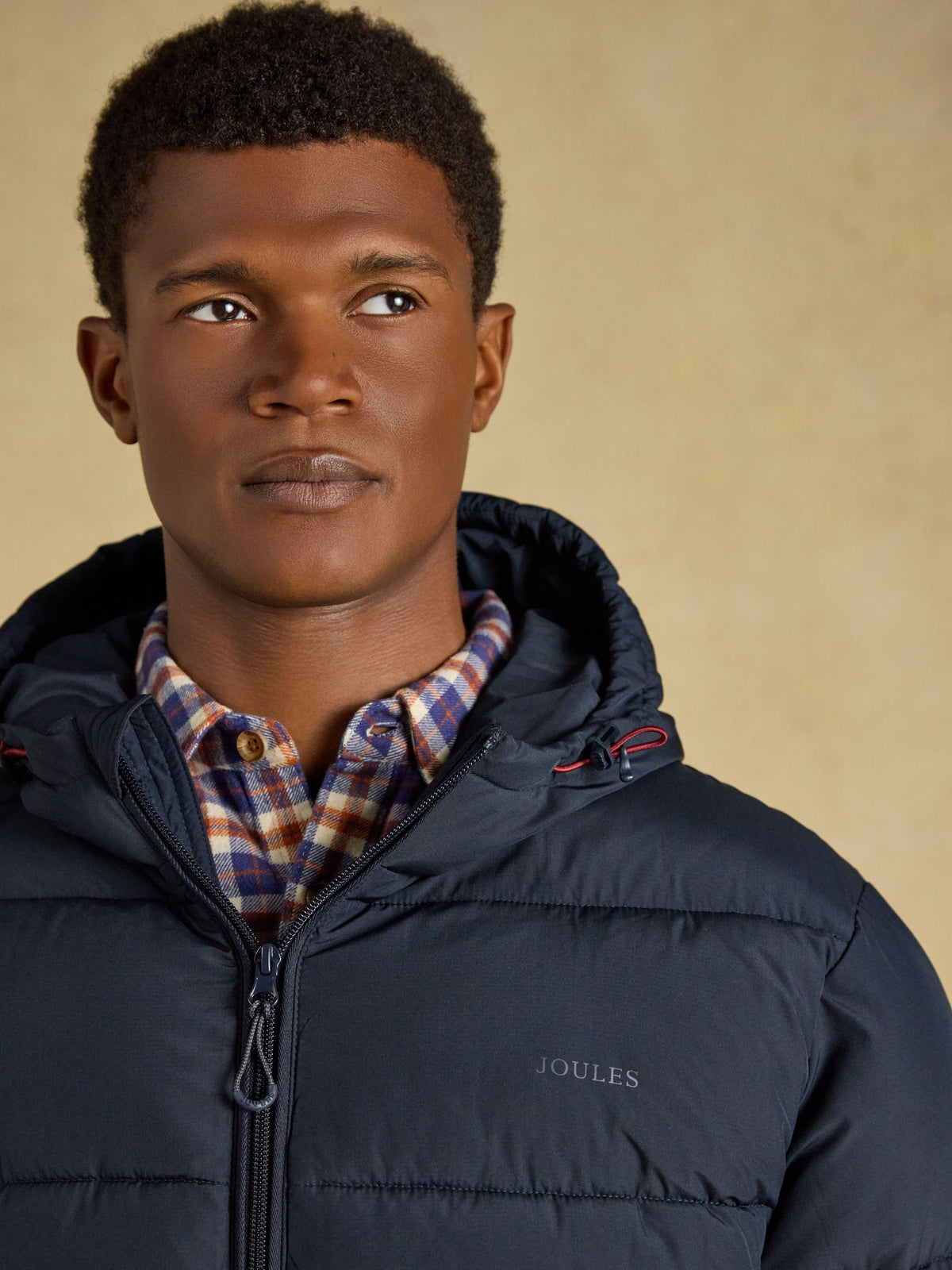 Croft Heavyweight Padded Coat - Navy