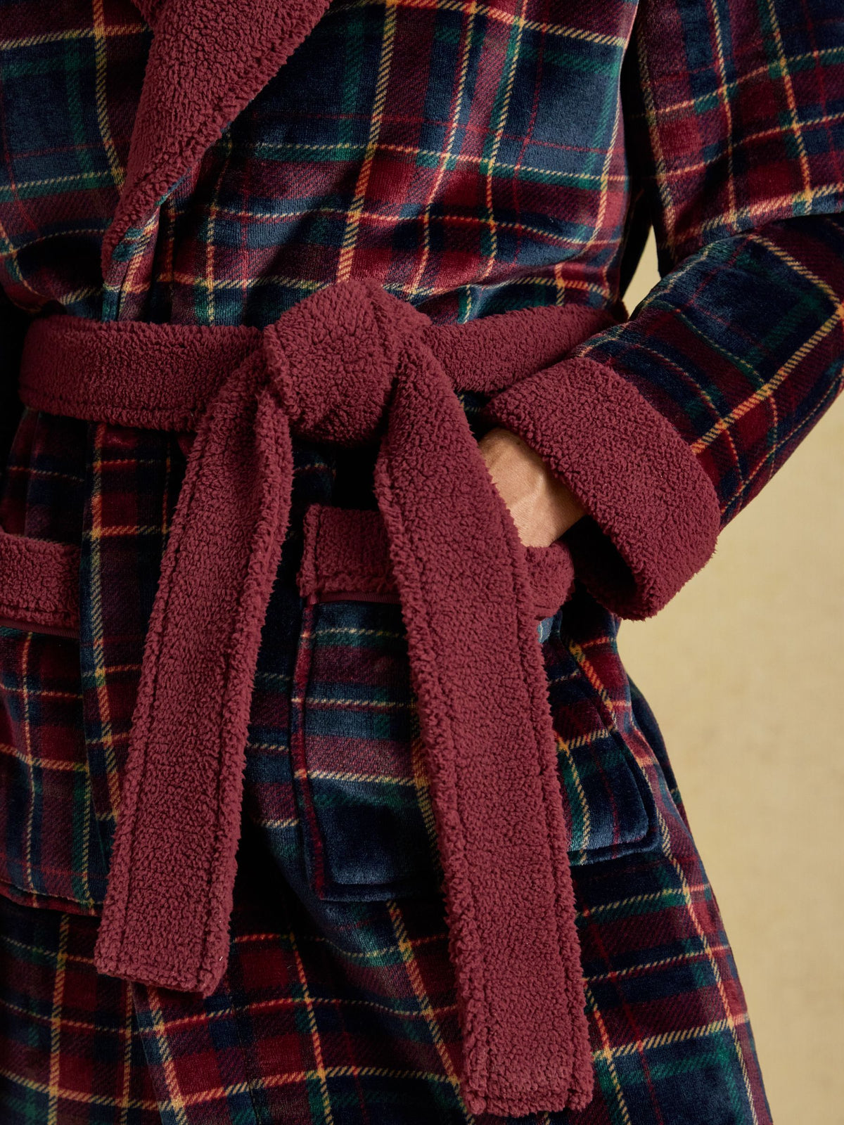 Dressing Gown - Burgundy Red