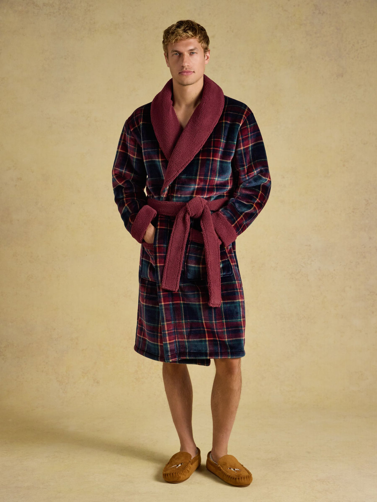 Dressing Gown - Burgundy Red