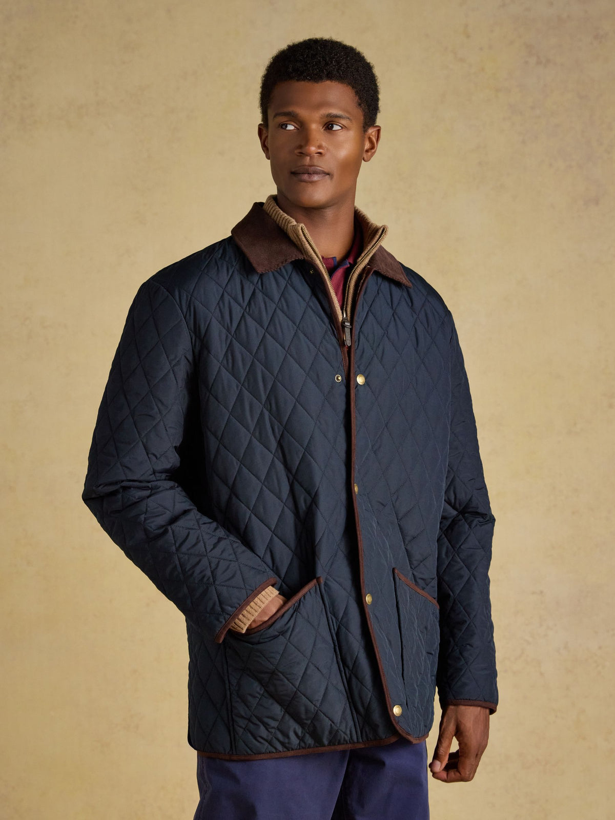 Quilted Jacket - Navy