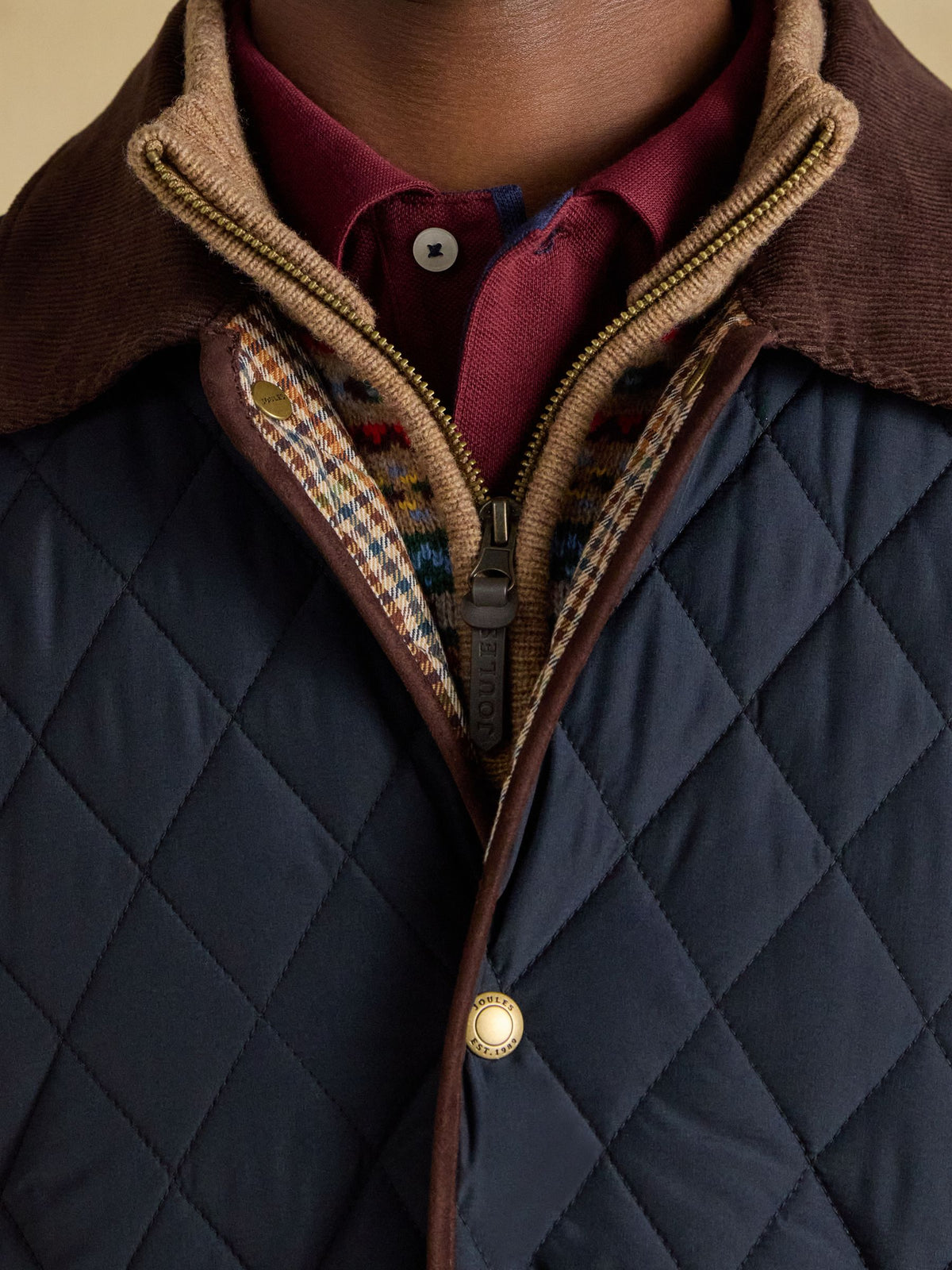 Quilted Jacket - Navy