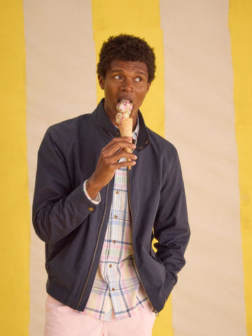 Navy Harrington Jacket