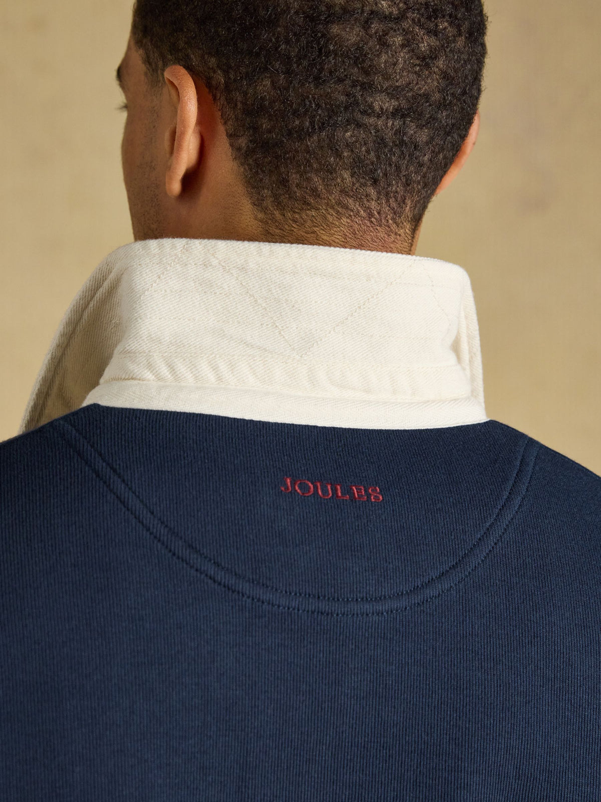 French Rib Long Sleeve Rugby Sweatshirt - Green & Navy