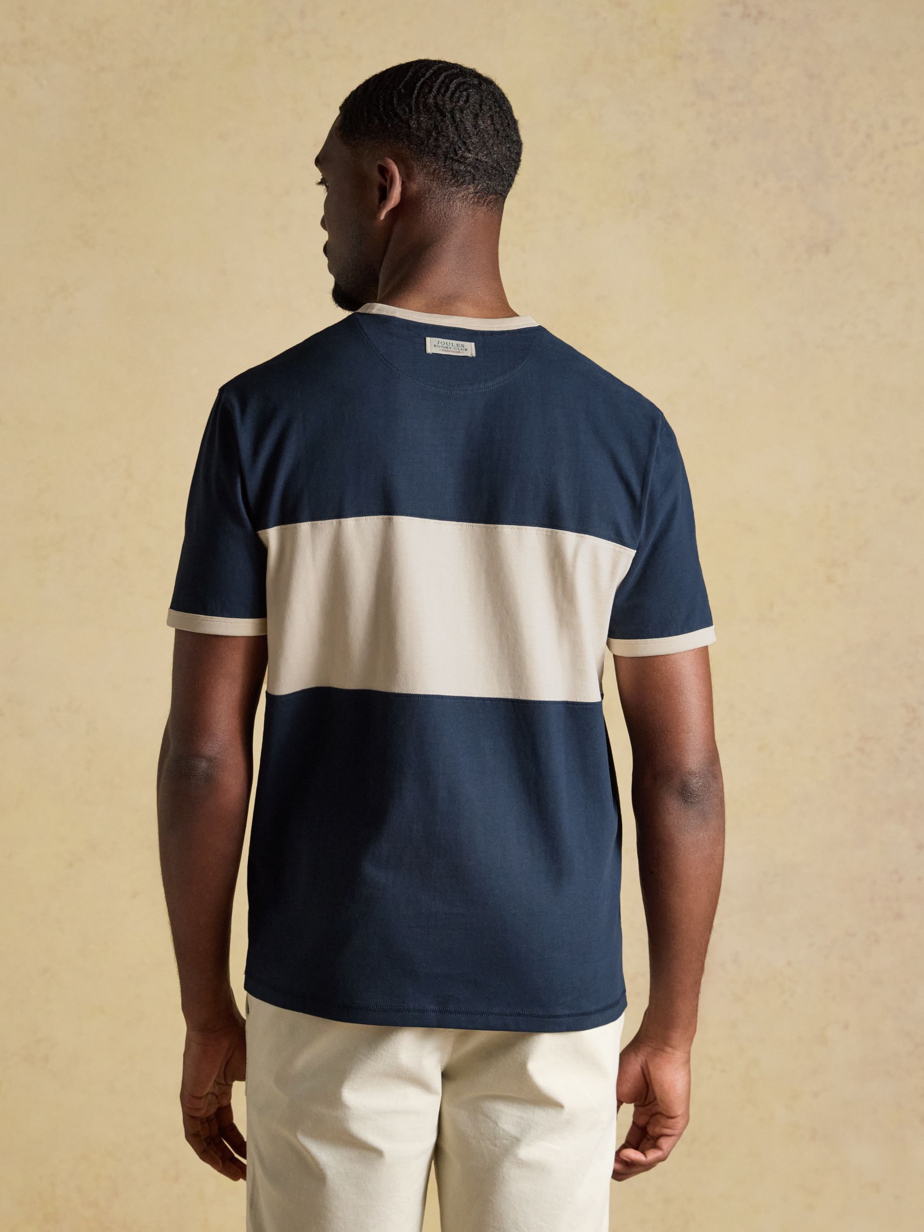 Rugby Club Navy Crew Neck Cotton T-Shirt