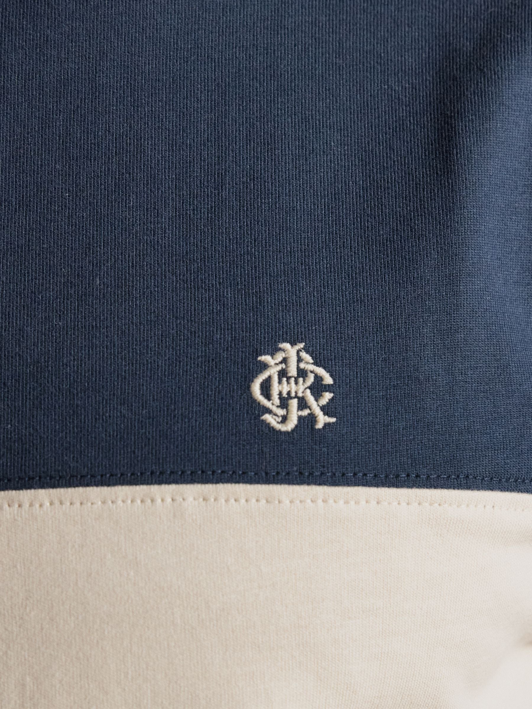 Rugby Club Navy Crew Neck Cotton T-Shirt