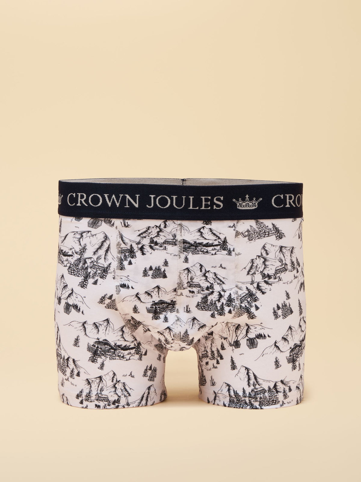 Crown Joules Boxer Shorts (2 Pack) - Cream/Navy