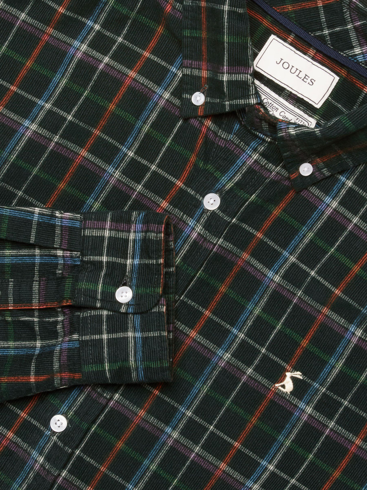 Cord Check Classic Fit Shirt - Green
