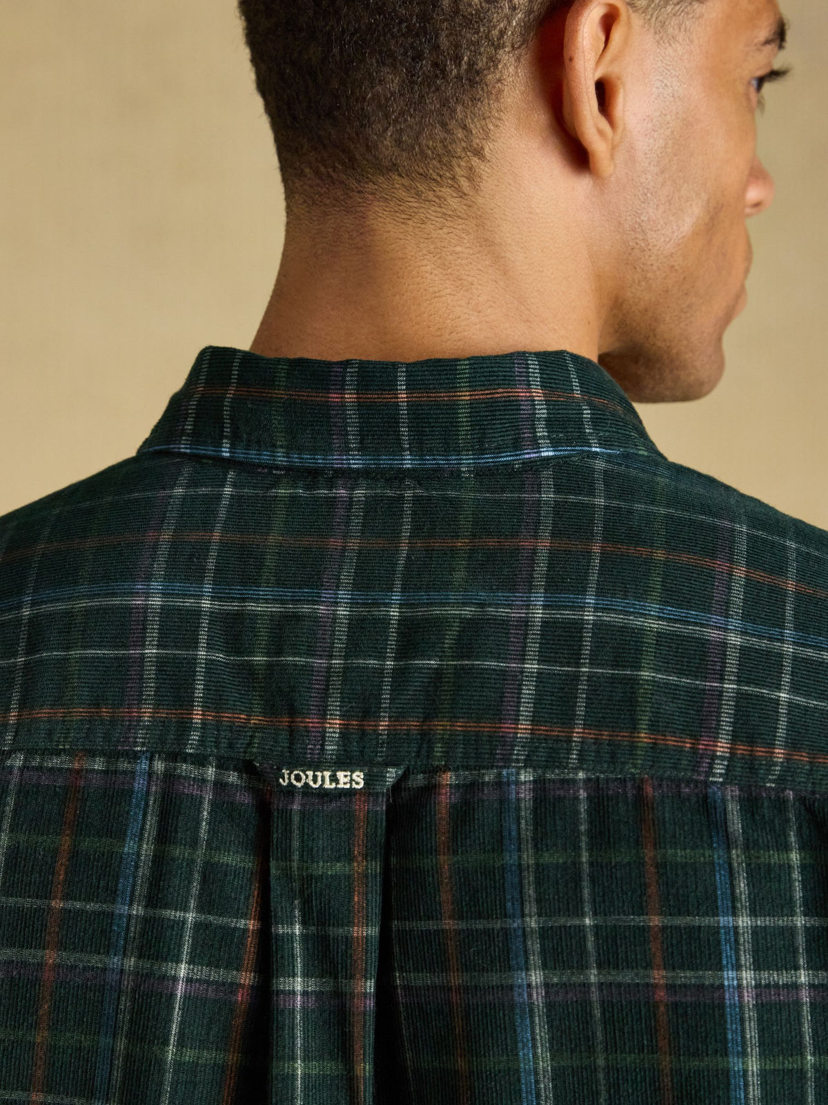 Cord Check Classic Fit Shirt - Green
