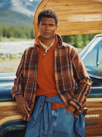 Check Flannel Overshirt - Brown