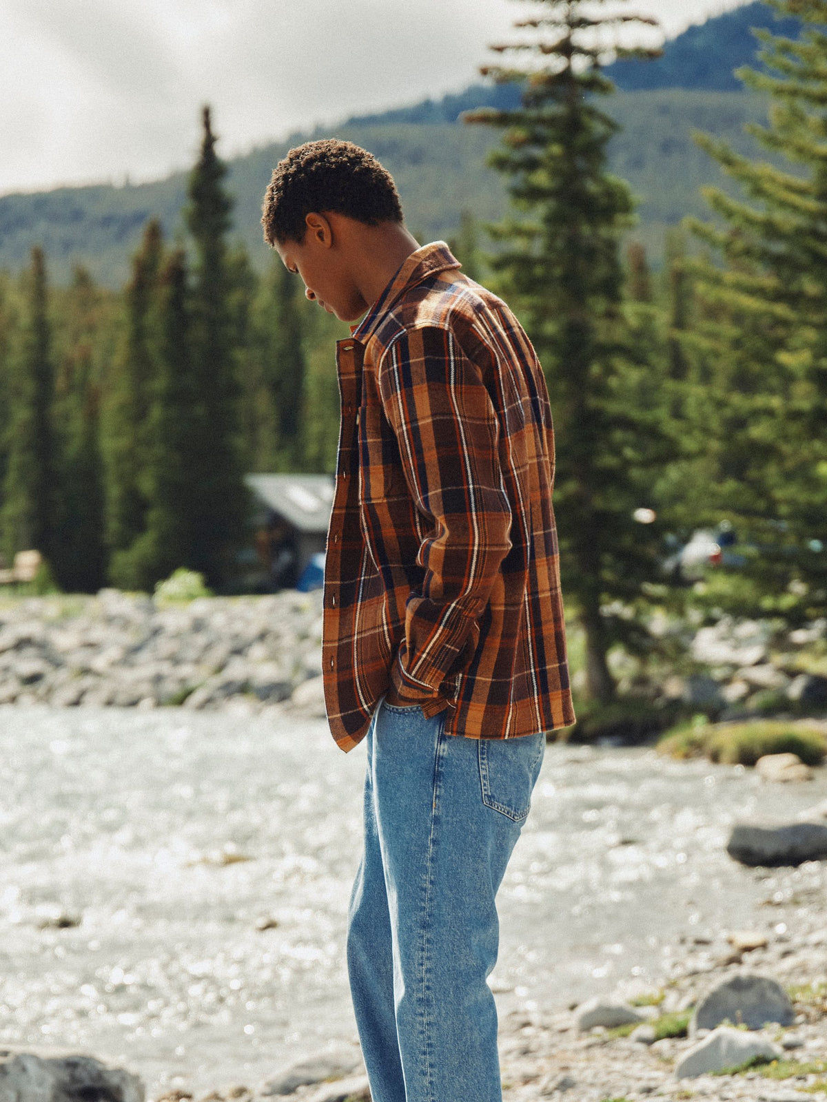 Check Flannel Overshirt - Brown