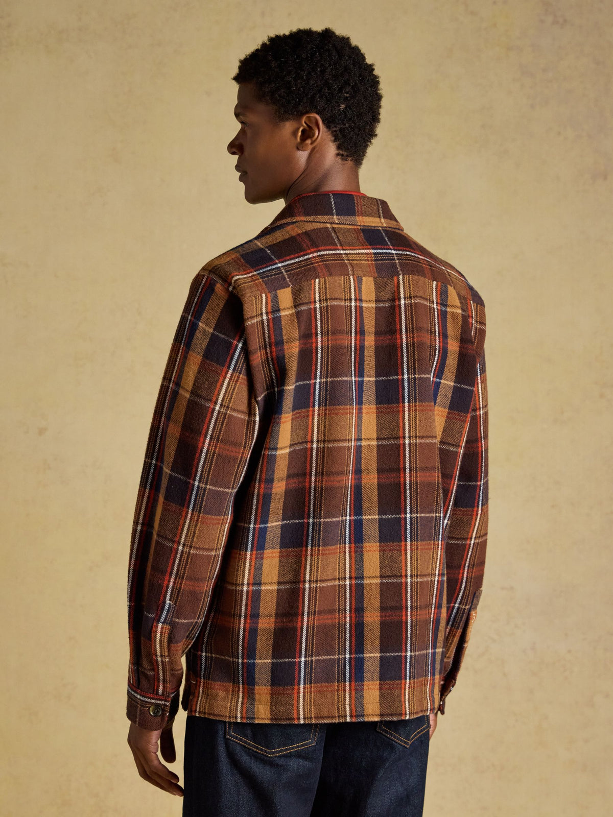Check Flannel Overshirt - Brown
