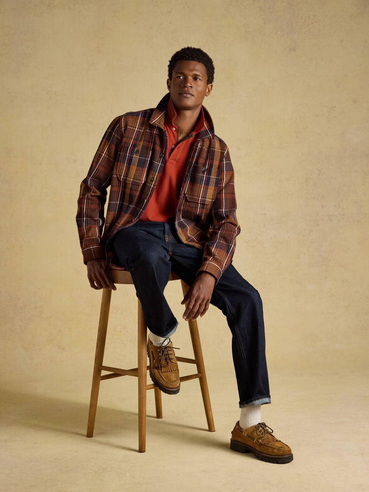 Check Flannel Overshirt - Brown