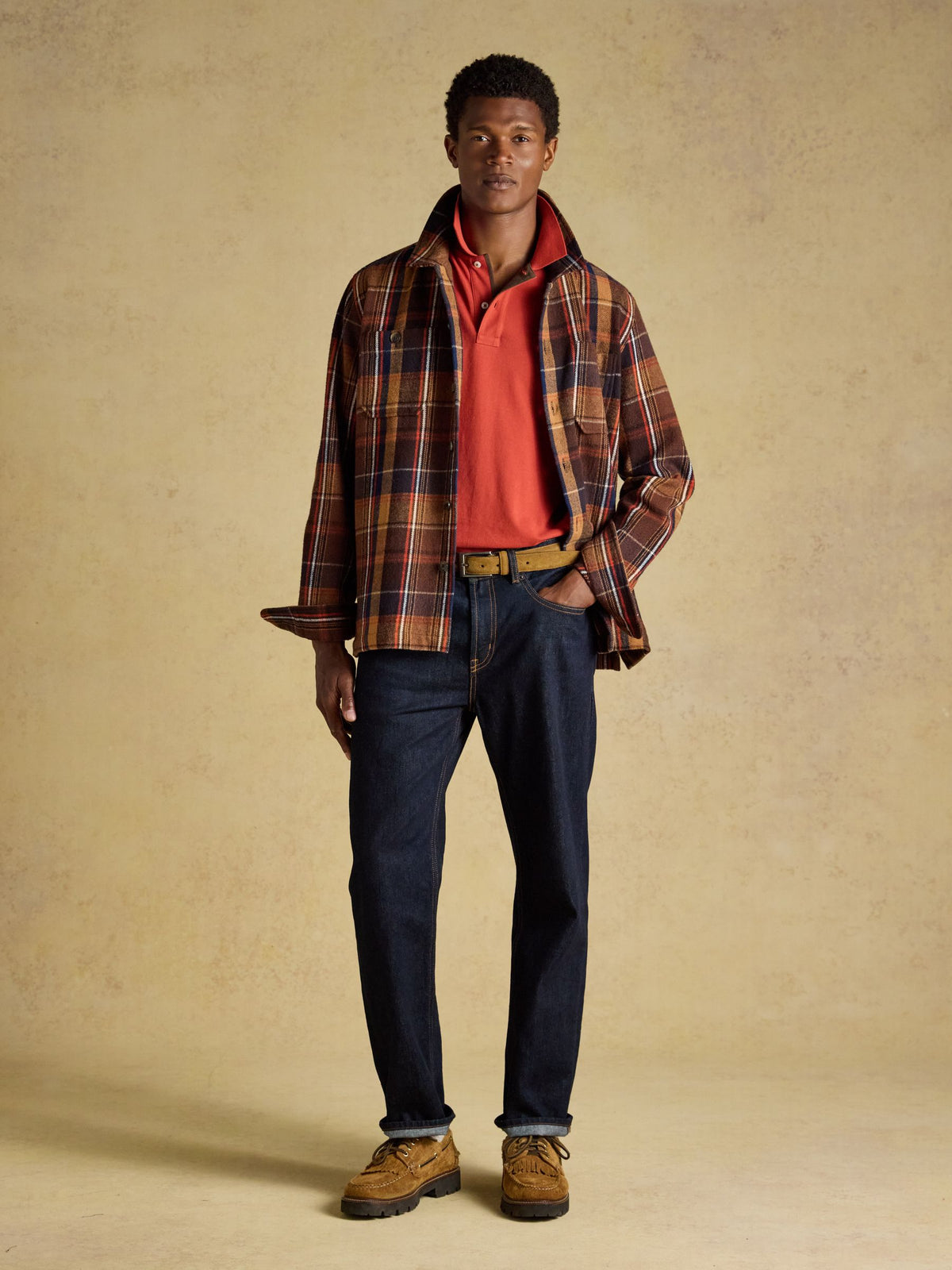 Check Flannel Overshirt - Brown