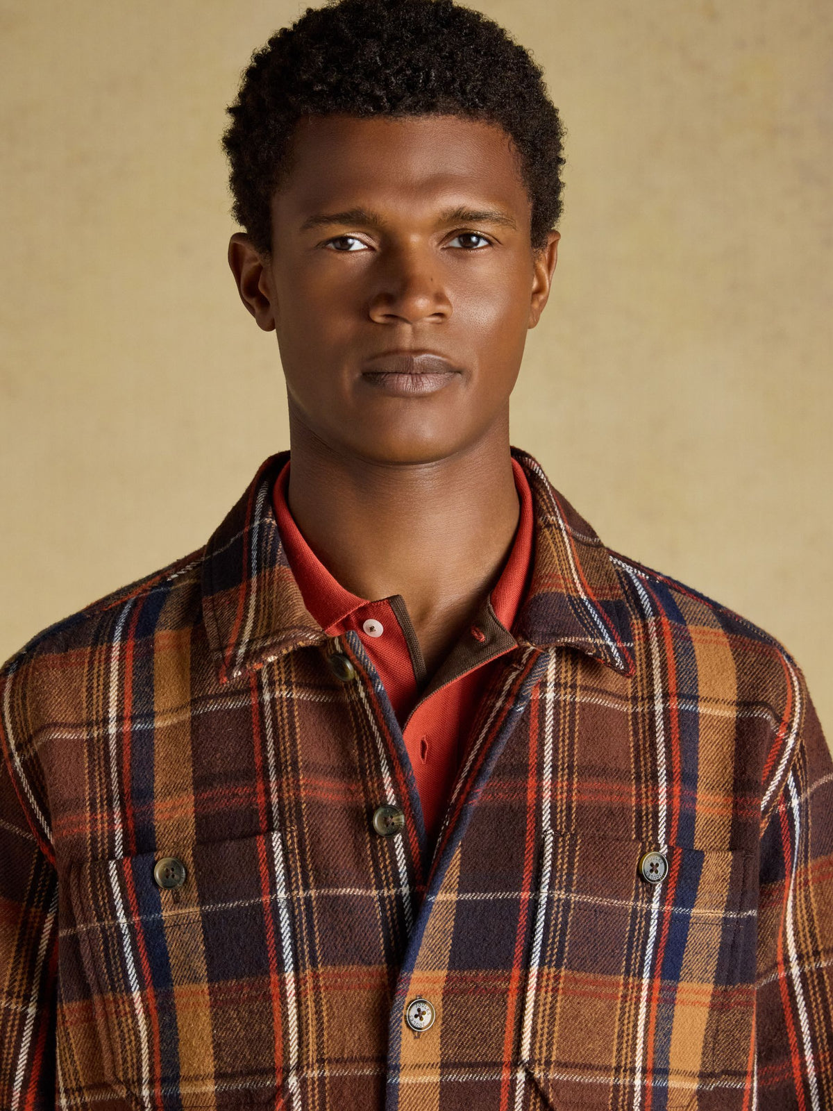 Check Flannel Overshirt - Brown