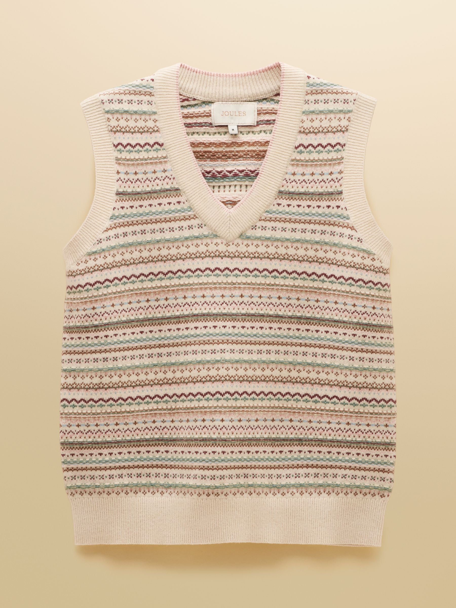 Oat Cotton Rich V-Neck Knitted Vest