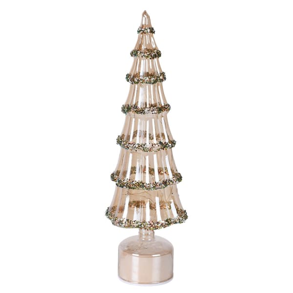 Large Amber Rotating Lit Tree