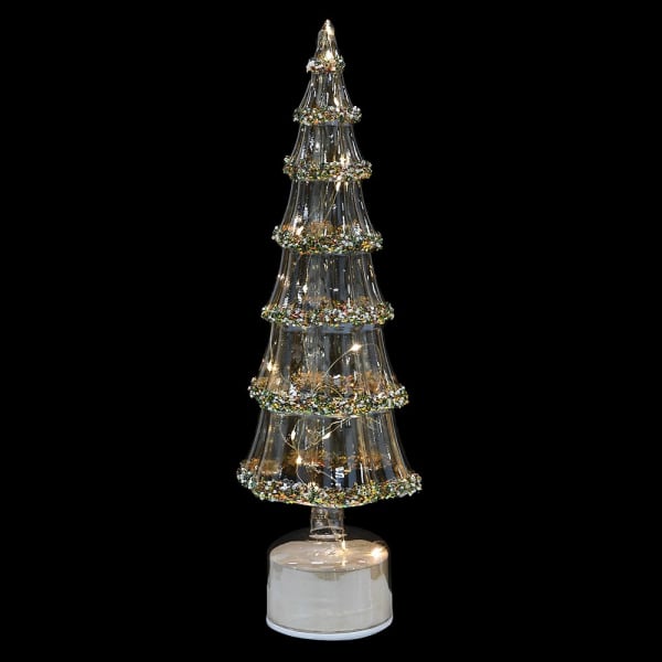 Large Amber Rotating Lit Tree