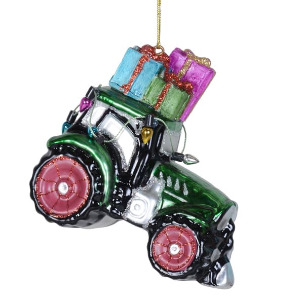 Festive Farm Tractor Bauble