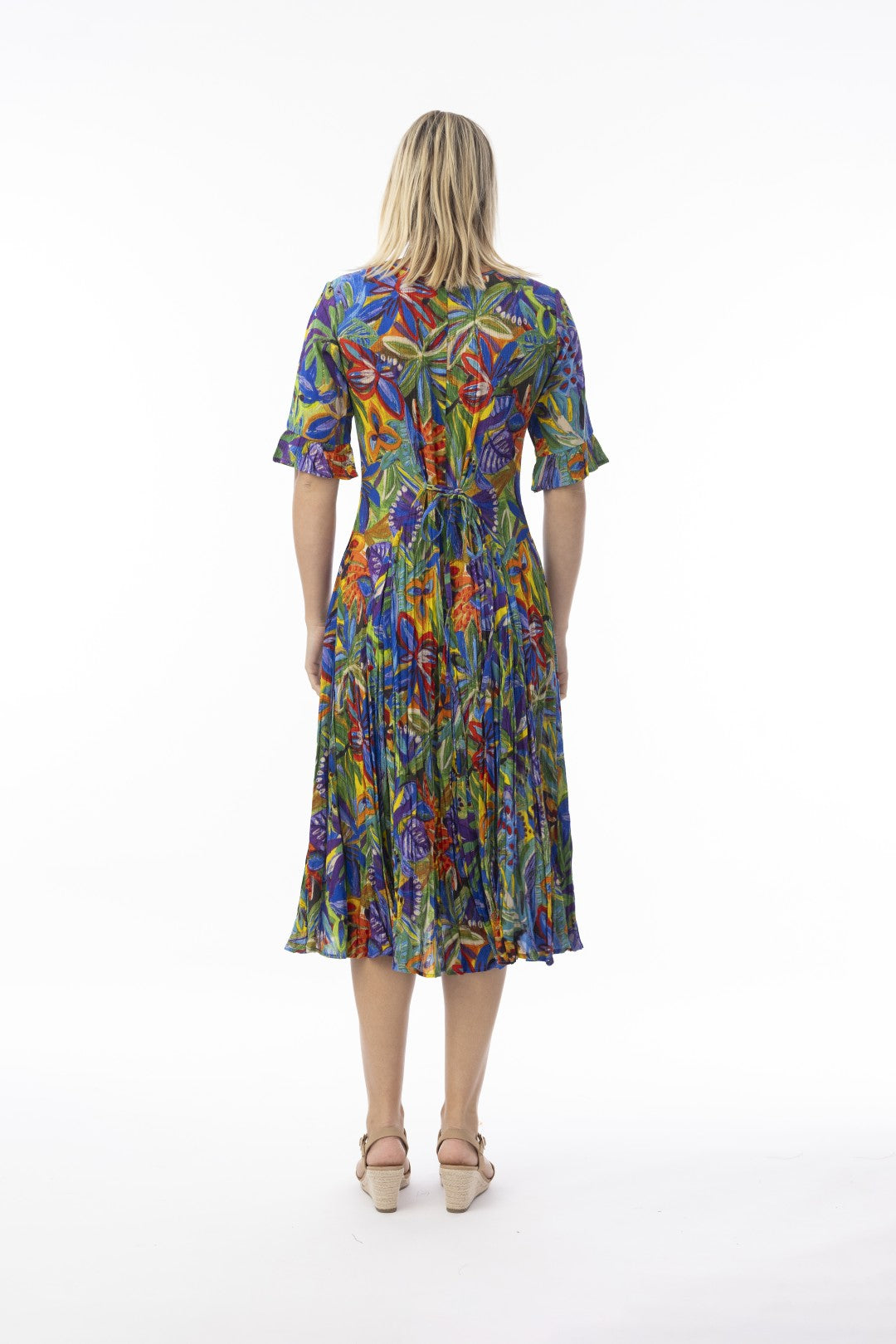 Zapallar Godet Short Sleeve Dress