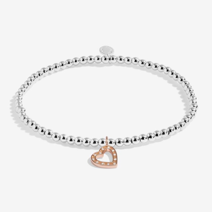 A Little 'Happy Birthday Beautiful' Bracelet in Silver and Rose Gold Plating - RUTHERFORD & Co