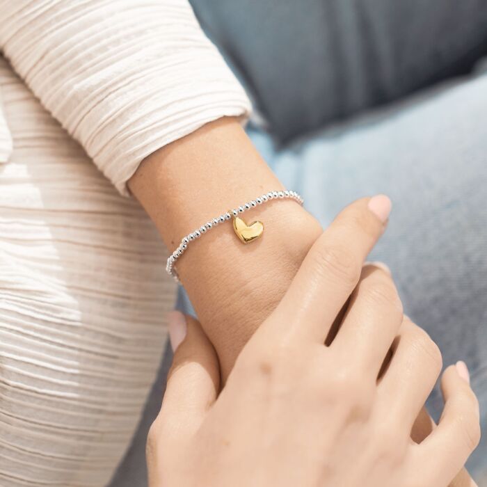 A Little 'Heart Of Gold' Bracelet in Silver Plating - RUTHERFORD & Co