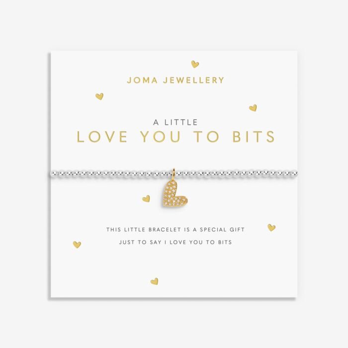 A Little 'Love You To Bits' Bracelet in Silver and Gold Plating - RUTHERFORD & Co