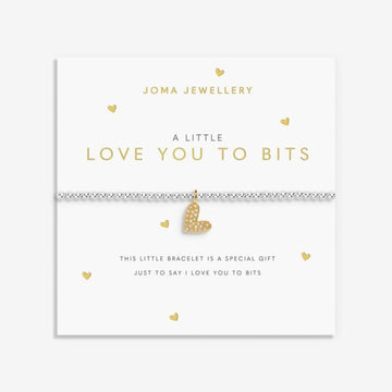 A Little 'Love You To Bits' Bracelet in Silver and Gold Plating - RUTHERFORD & Co