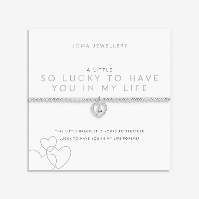A Little 'So Lucky To Have You in My Life' Bracelet in Silver Plating - RUTHERFORD & Co