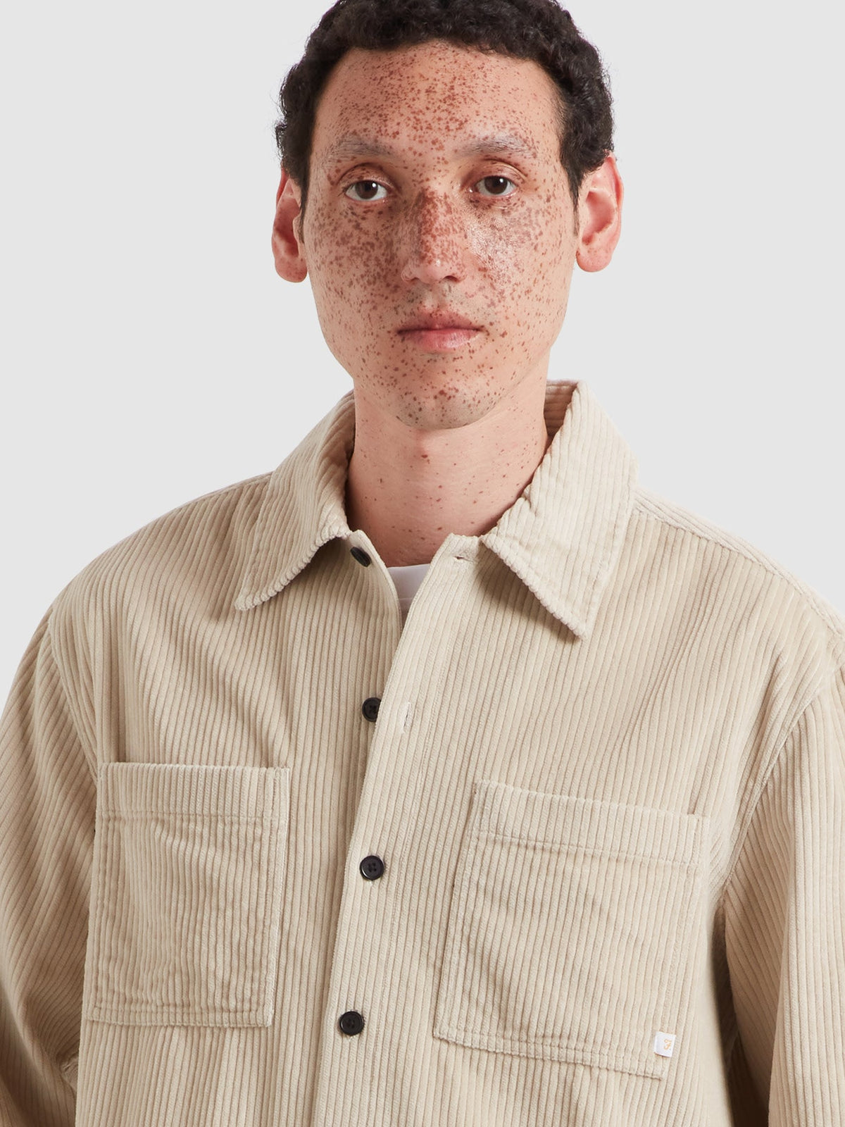 Sawyer Cord Overshirt In Putty