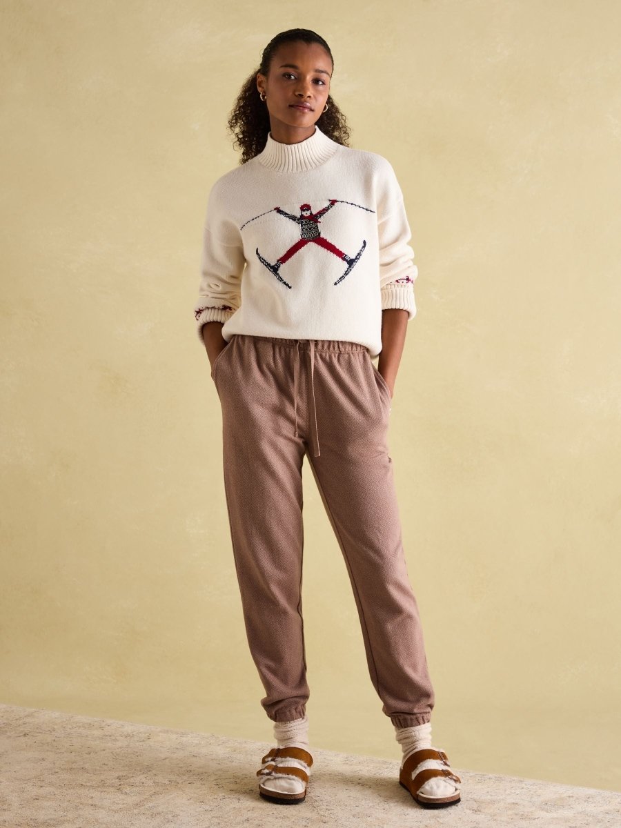 Abigail Cream High Neck Intarsia Ski Jumper - RUTHERFORD & Co