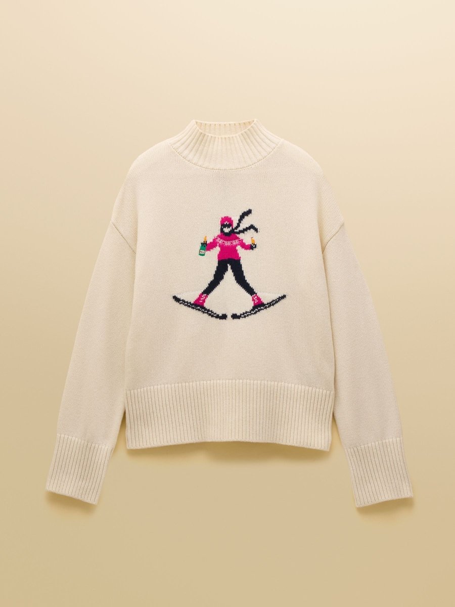 Abigail Cream Ski Intarsia High Neck Jumper - RUTHERFORD & Co