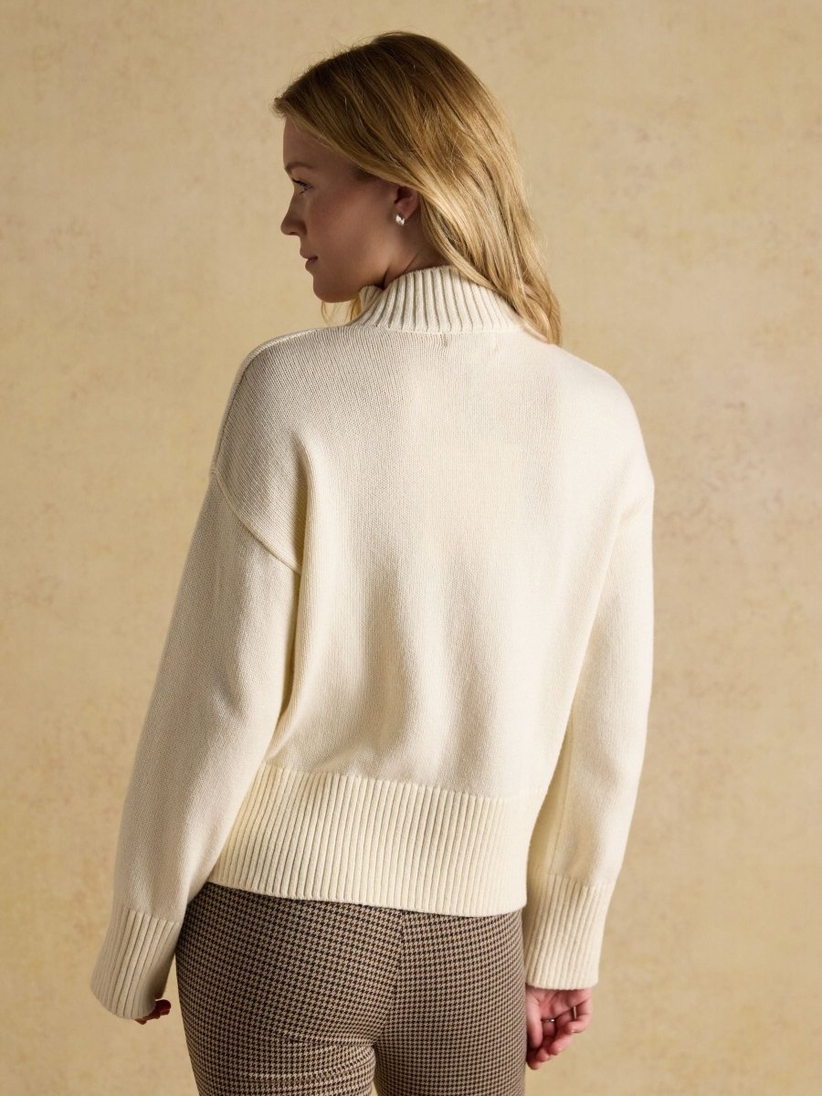 Abigail Cream Ski Intarsia High Neck Jumper - RUTHERFORD & Co