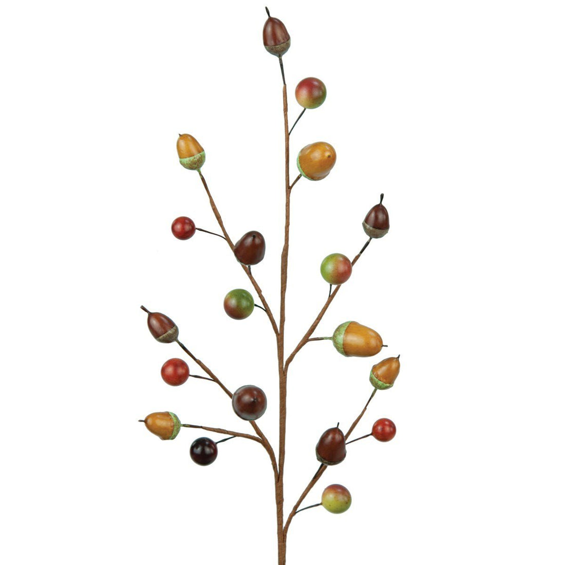 Acorn & Berry Spray 47cm – Green/Brown - RUTHERFORD & Co