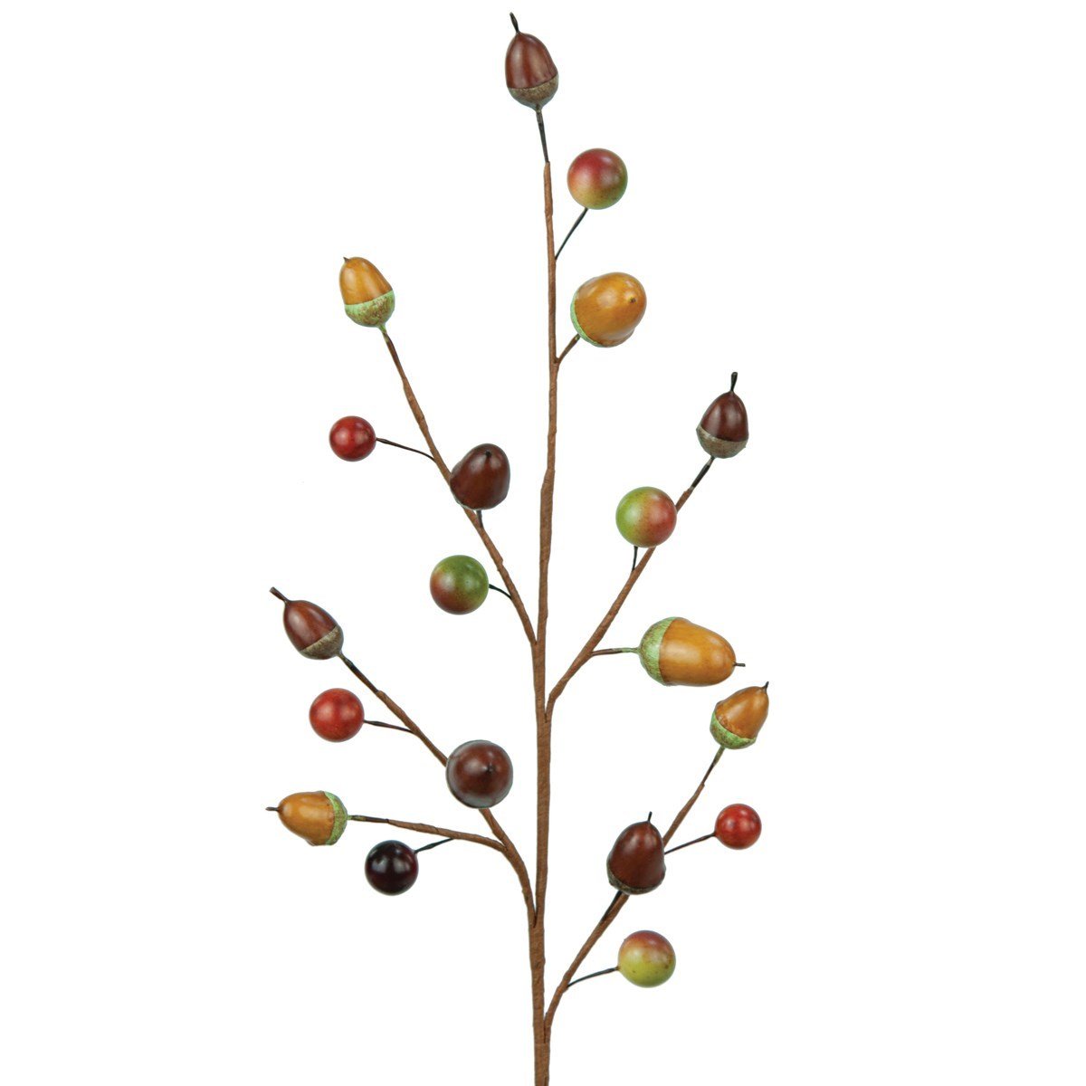 Acorn & Berry Spray 47cm – Green/Brown - RUTHERFORD & Co