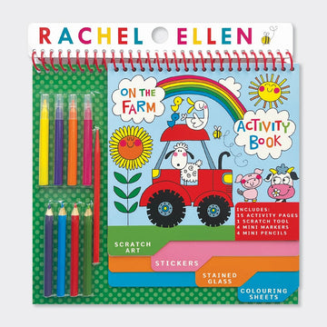 Activity Book with Scratch Art & Stickers - On The Farm - RUTHERFORD & Co
