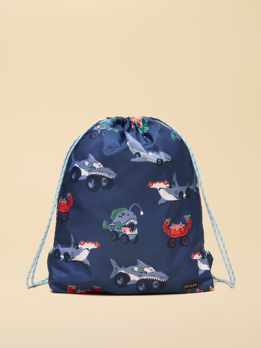 Adventurer Blue Fish Printed Drawstring Bag - RUTHERFORD & Co