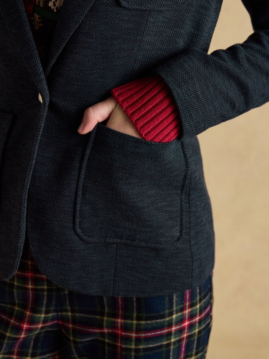 Albury Navy Cotton Rich Blazer - RUTHERFORD & Co