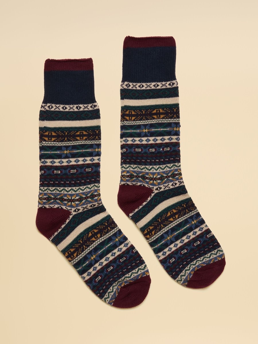 Alby Multi Fair Isle Socks - RUTHERFORD & Co