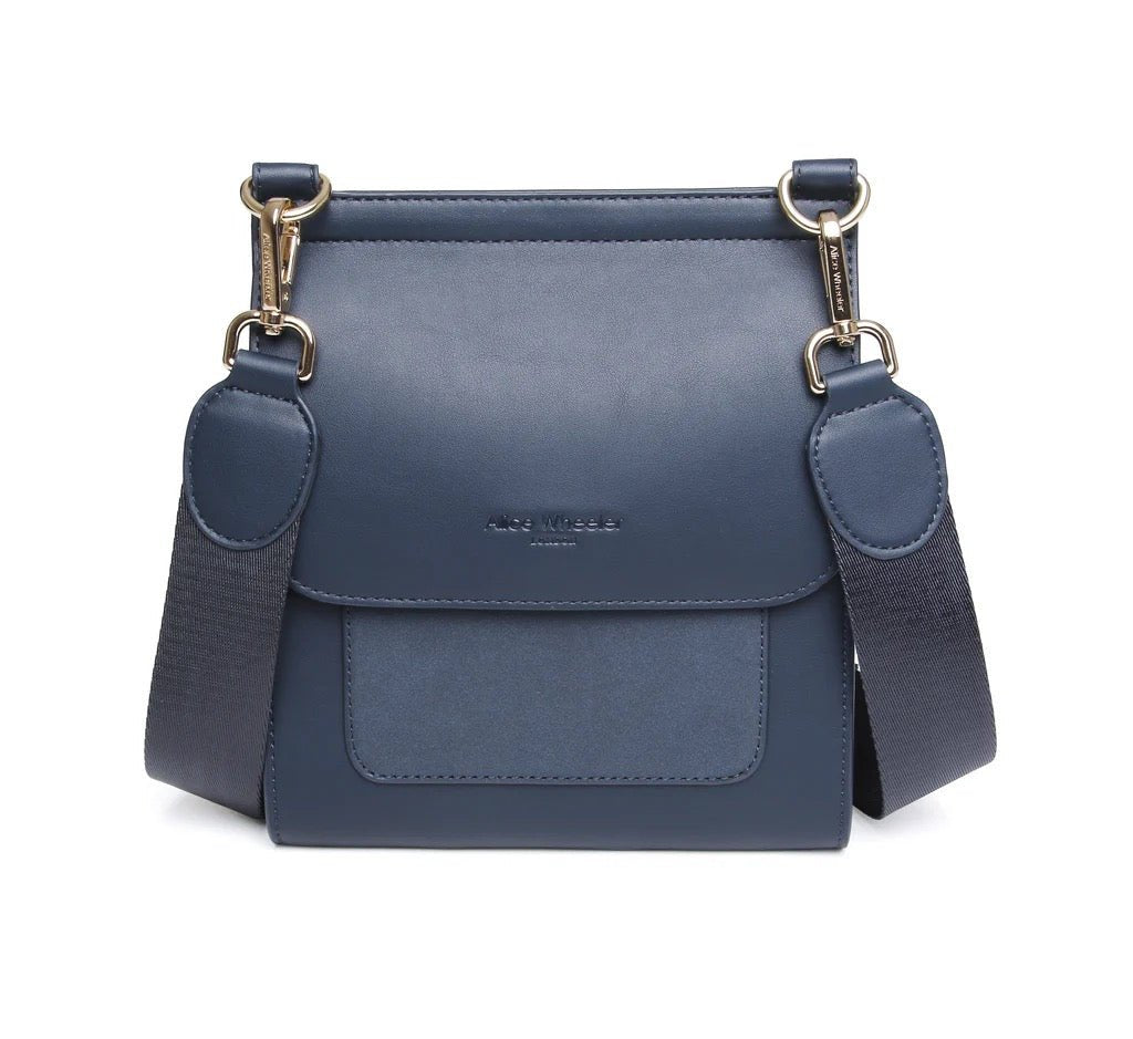 Alice Wheeler Seville Crossbody Handbag - Nappa Collection - Navy Blue - RUTHERFORD & Co