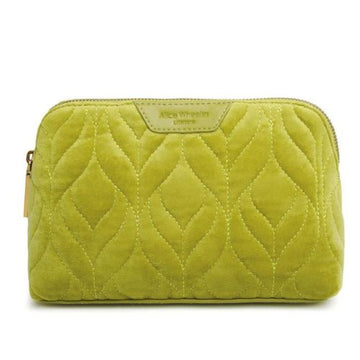 Alice Wheeler Velvet Make - up Bag – Lime - RUTHERFORD & Co